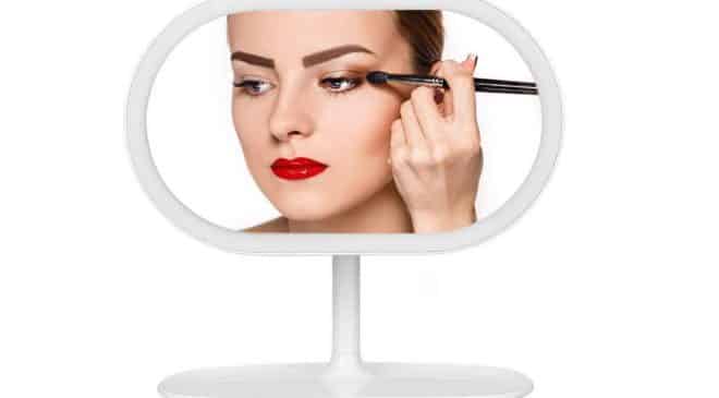 miroir de maquillage lumineux rotatif rechargeable pas cher Kranich