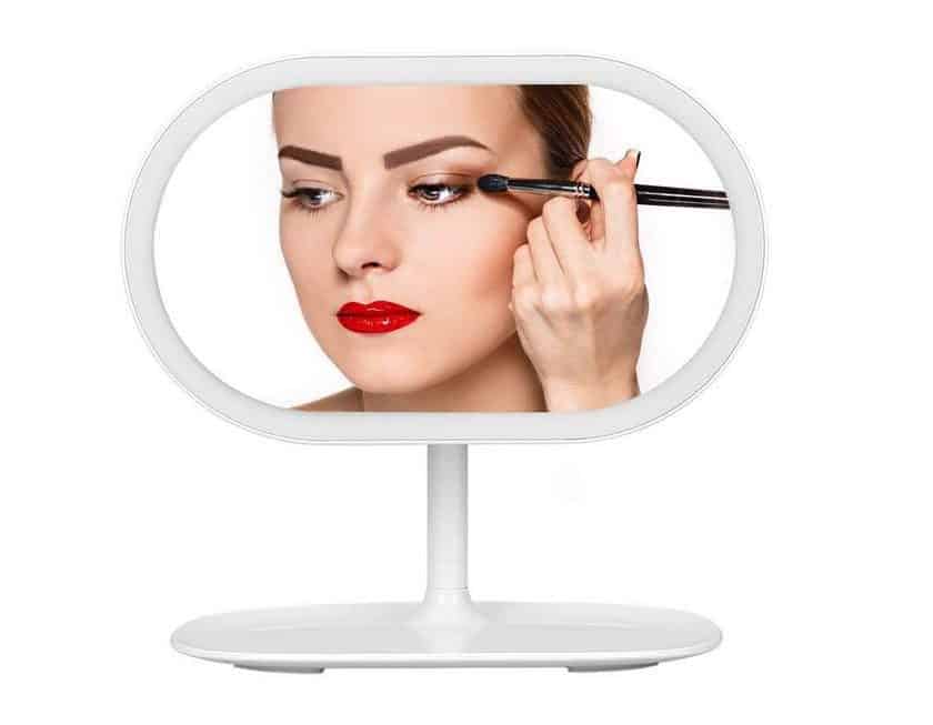 miroir de maquillage lumineux rotatif rechargeable pas cher Kranich
