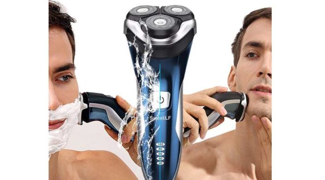 rasoir rechargeable étanche 3 têtes flexibles Wet&Dry SweetLF