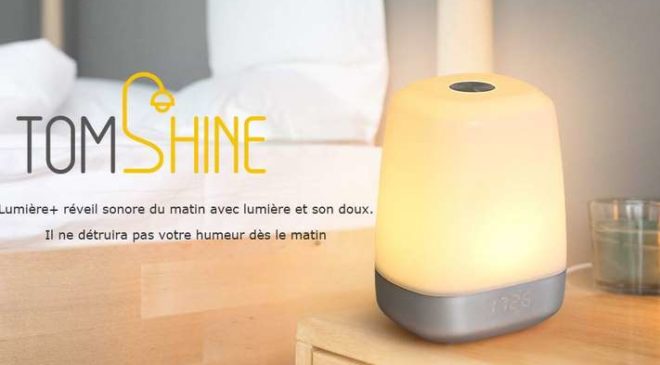 réveil simulateur d’aube rechargeable Tomshine pas cher