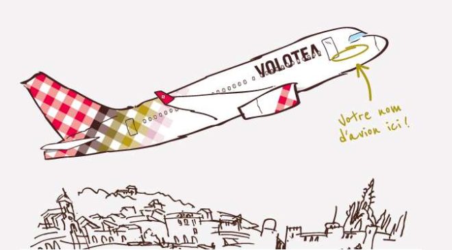 votre nom sur un avion Volotea