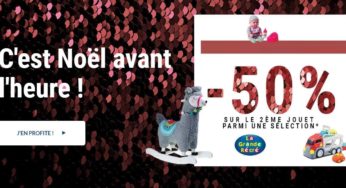 1 jouet acheté sur la Grande Récré = le second à moitié prix