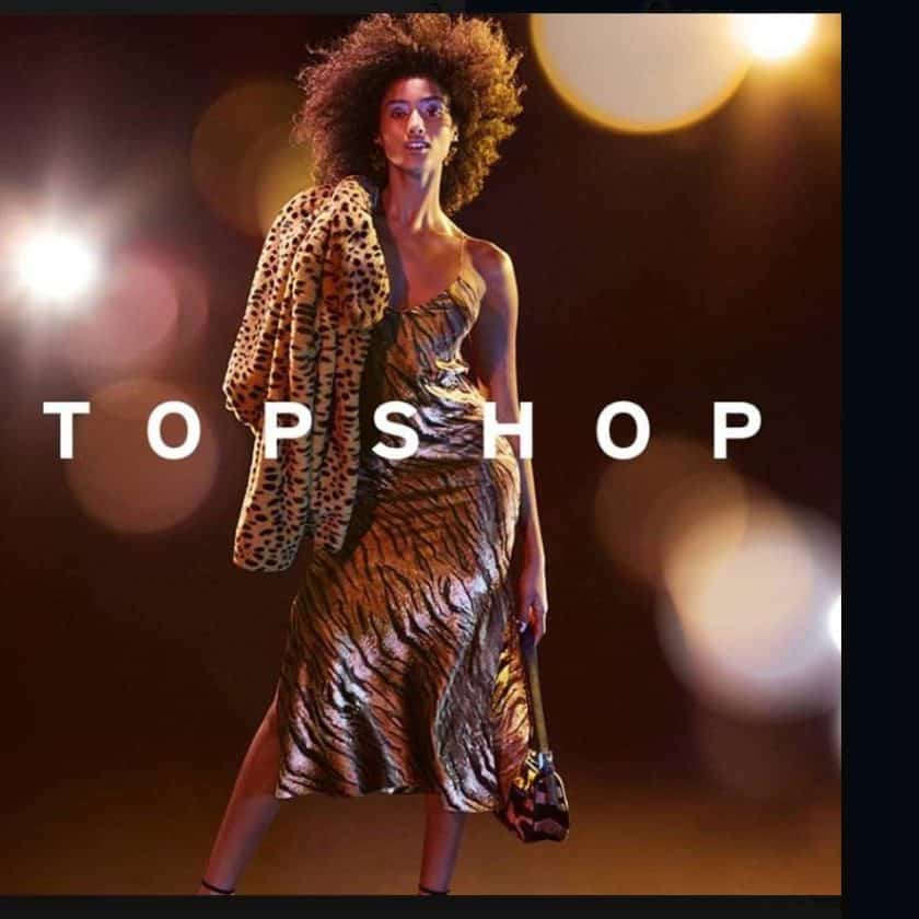 20% de remise sur le site Topshop