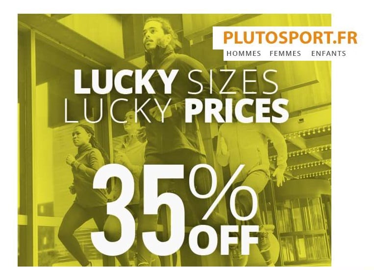 BON PLAN : 35% de remise supplémentaire sur le déstockage Plutosport (sport et sportwear)