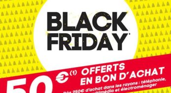 50€ offerts dès 250€ d’achats pour la Black Week de Conforama (rayons téléphonie, image, son, multimédia et électroménager)