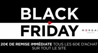 Black Friday Morgan : 20€ de remise tous les 60€ sur tout le site
