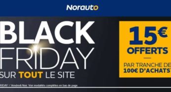 Black Friday Norauto : 15€ offert tous les 100€ d’achats (jusqu’à lundi)