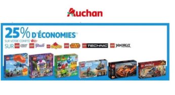 Bon plan Lego : 25% crédité sur votre carte Auchan