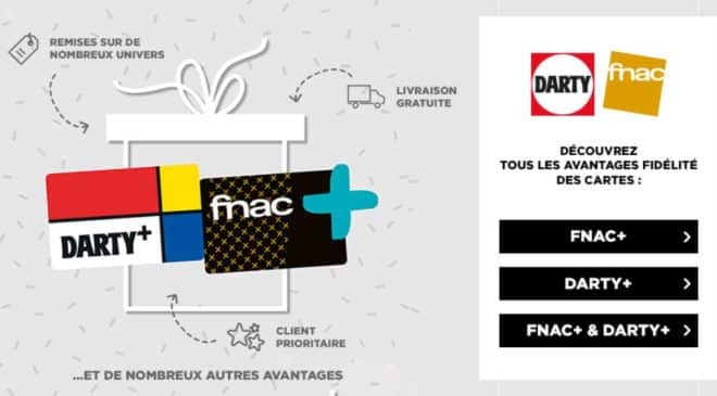 Cartes FNAC et Darty pas chères