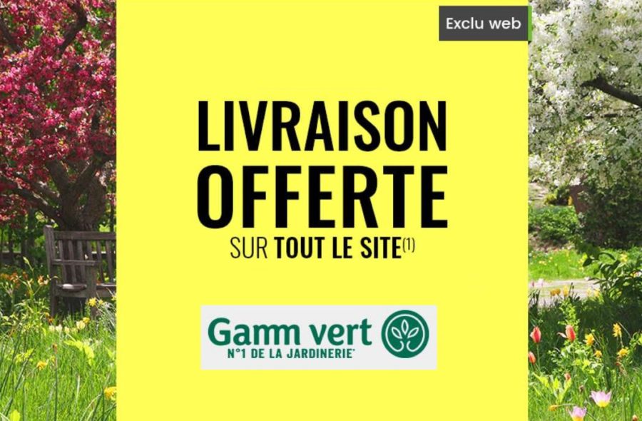 Livraison gratuite sur Gamm Vert (jusqu’à dimanche)