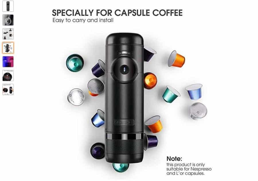 Promo : 63,59€ machine à expresso portable Albohes (capsules Nespresso) – port inclus