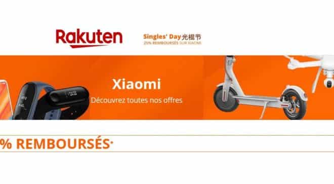 Rakuten – Xiaomi 25% crédité sur les smartphones, trottinettes
