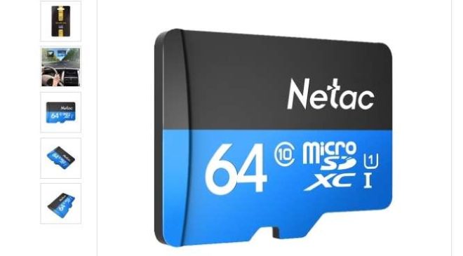 carte micro SDXC 64Go Netac P500 pas chere