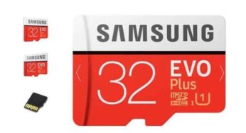FLASH 4,52€ carte microSDXC 32Go Samsung EVO PLUS (80Mo/s) port inclus