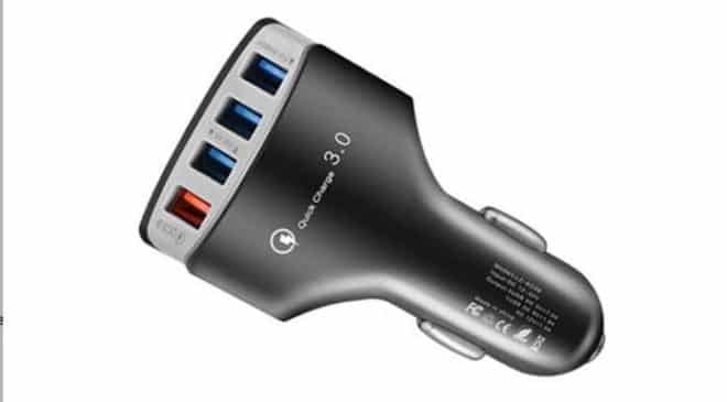 chargeur 4 ports USB allume cigare Quick Charge 3.0