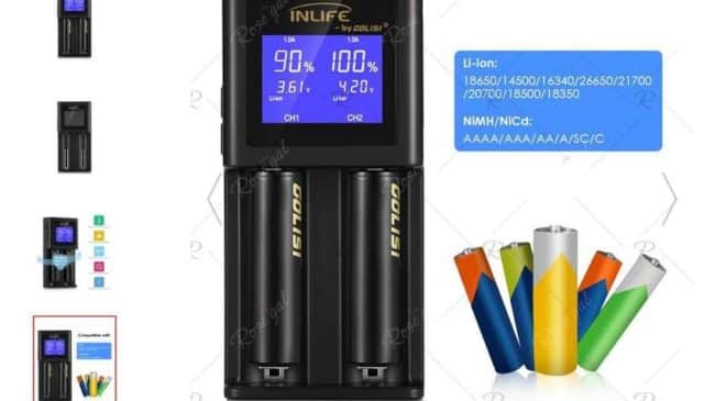 chargeur de piles avec écran Inlife S2 Golisi