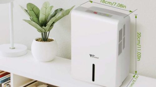 déshumidificateur compact 1,5 litres avec panneau de contrôle Amzdeal