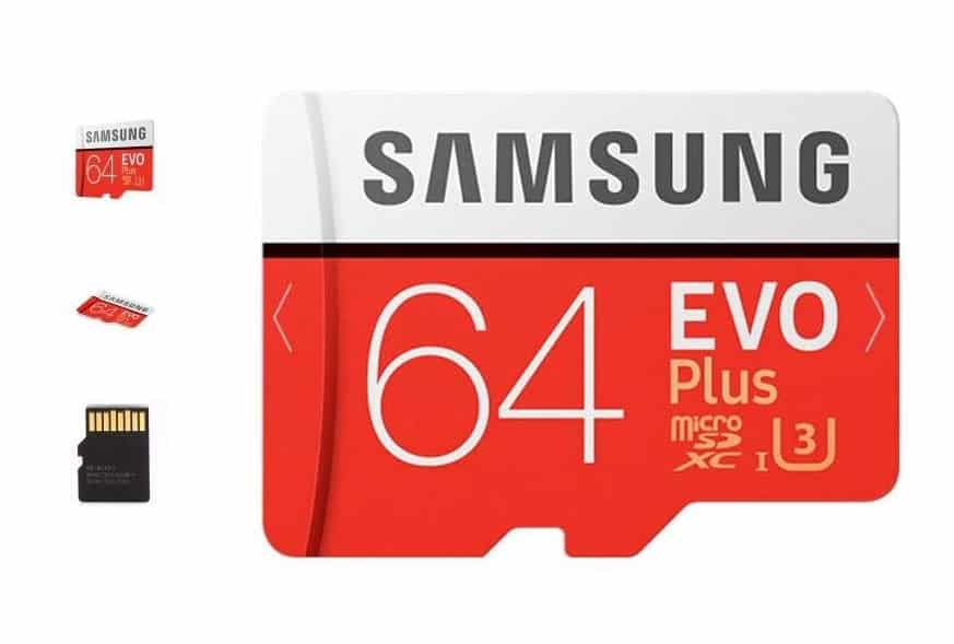 Encore moins chère 9,17€ microSDXC 64Go U3 Samsung EVO PLUS (100Mo/s) port inclus