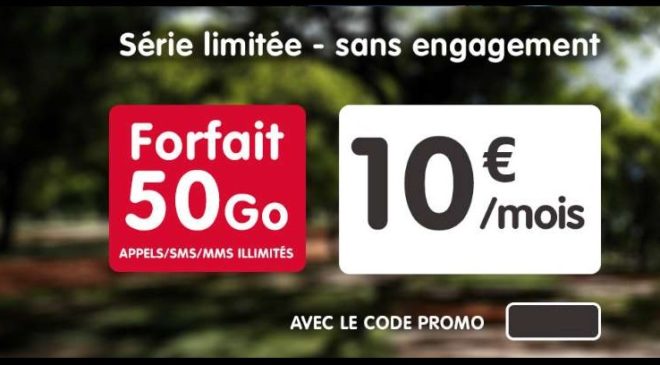 Forfait 50Go NRJ Mobile pour seulement 10€ par mois