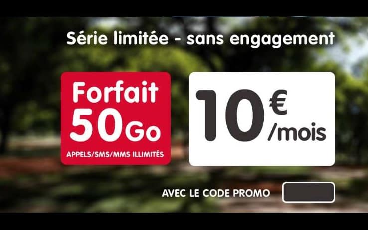 Forfait 50Go NRJ Mobile pour seulement 10€ par mois A VIE – tout illimité