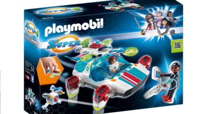 vaisseau spatial FulguriX Playmobil Super 4 + figurines Gene et Franz