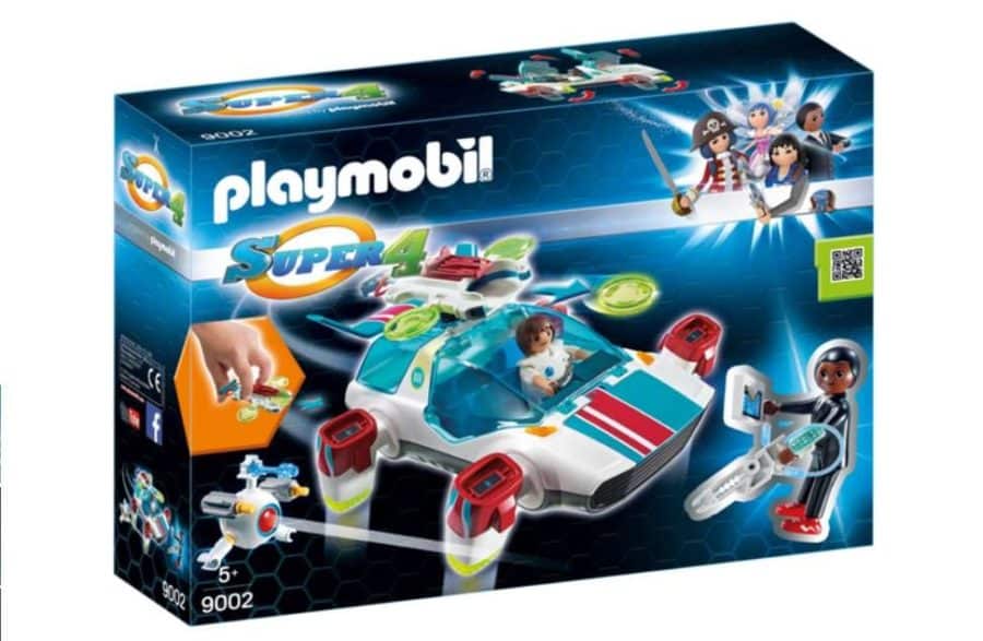22,50€ vaisseau spatial FulguriX Playmobil Super 4 + figurines Gene et Franz