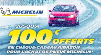 Jusqu’à 100€ offert en carte cadeau Amazon pour l’achat de pneus Michelin 🔥 derniers jours