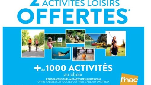 2 activités offertes pour l’achat d’un coffret cadeau Smartbox