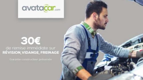 30€ de remise sur Avatacar pour une prestation révision, vidange ou freinage