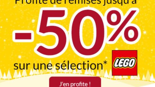 50% de remise sur des Lego