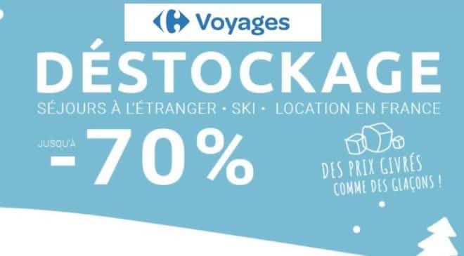 Déstockage séjours sur Carrefour Voyages