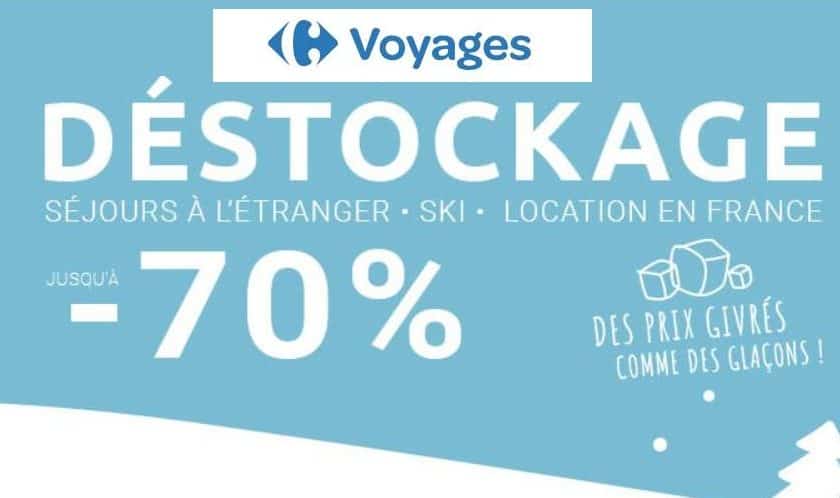 Déstockage séjours sur Carrefour Voyages