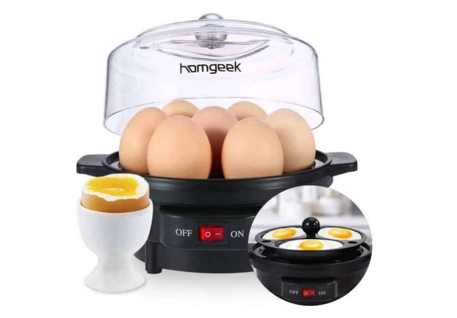 Offre Flash 20,99€ l’appareil cuiseur à œufs électrique Homgeek (œuf dur, œuf à la coque, œuf poché…)