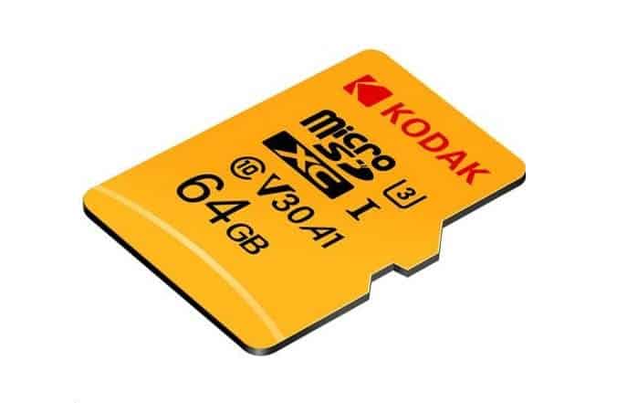 Vente flash : 9,96€ la carte micro SD 64Go Kodak U3 et 19,03€ en 128Go port inclus