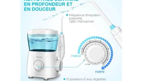 jet dentaire électrique iTeknic réservoir 600ml avec 7 buses