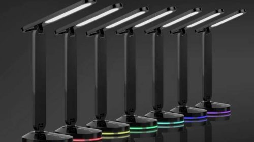 lampe de bureau LED Aukey avec base lumineuse