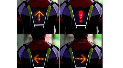 le gilet de cyclisme avec signalisation LED avec telecommande