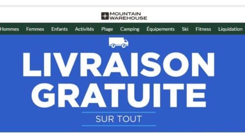 livraison gratuite sur Mountain Warehouse