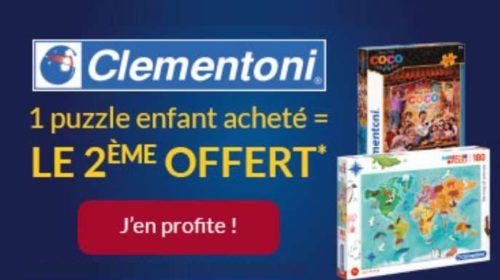 puzzle enfant Clementoni acheté le second gratuit