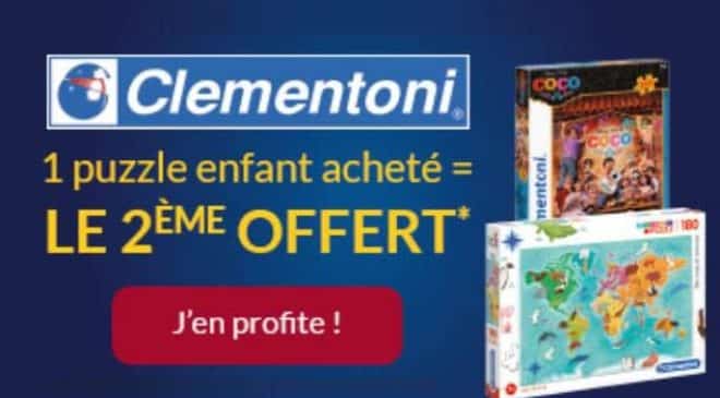 puzzle enfant Clementoni acheté le second gratuit