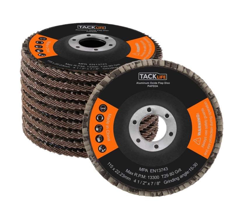 10 disques abrasifs de ponçage 115 x 2,2 mm Tacklife PAFD2A