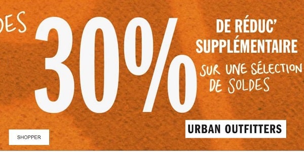 30% supplémentaires sur les SOLDES Urban Outfitters