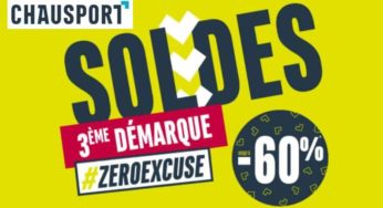 C’est la 3ème démarque Chausport ! Chaussures et vêtements de sports pas chers + livraison gratuite