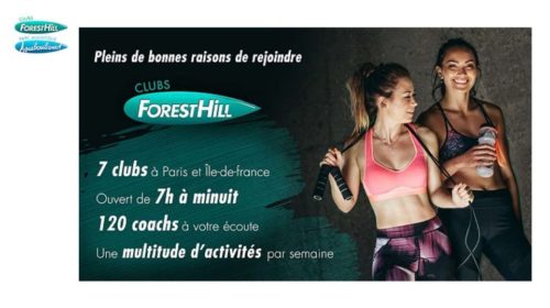 Abonnement illimité clubs Forest Hill Paris moins cher