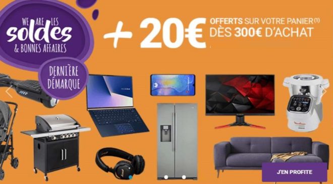 Dernière démarque des soldes Rue du Commerce (Carrefour) 20€ offerts dès 300€
