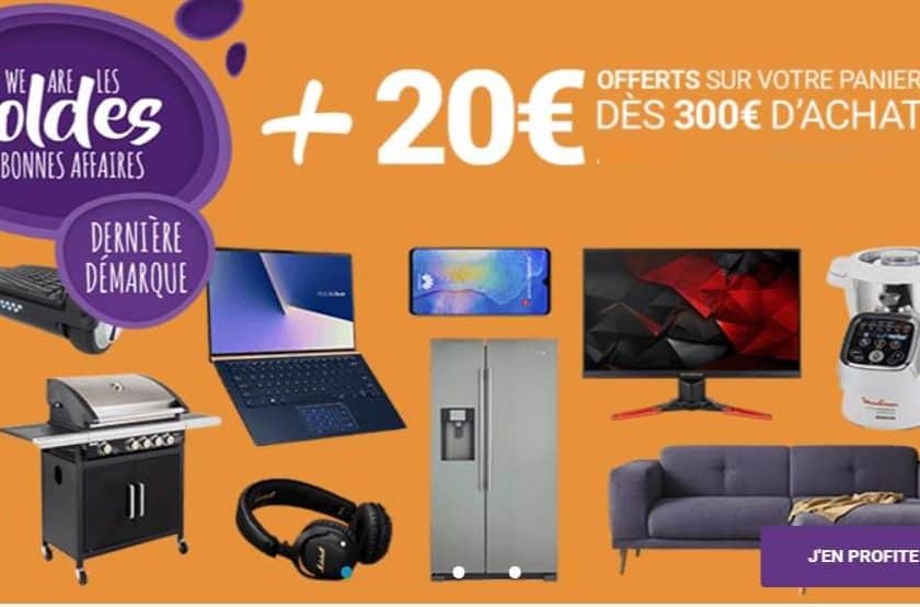 Dernière démarque des soldes Rue du Commerce (Carrefour) 20€ offerts dès 300€