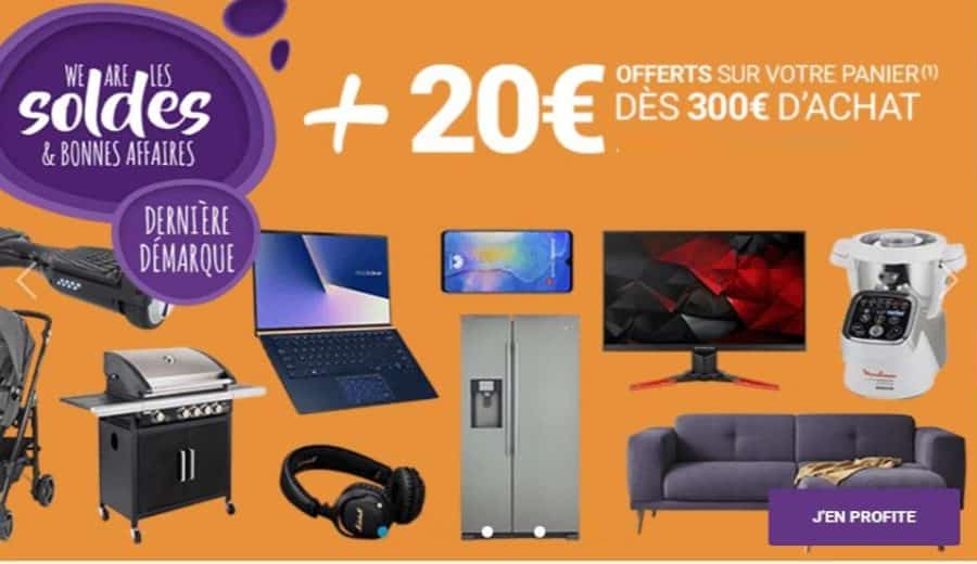 Dernière démarque des soldes Rue du Commerce (Carrefour) : nouvelles démarques + 20€ offerts dès 300€
