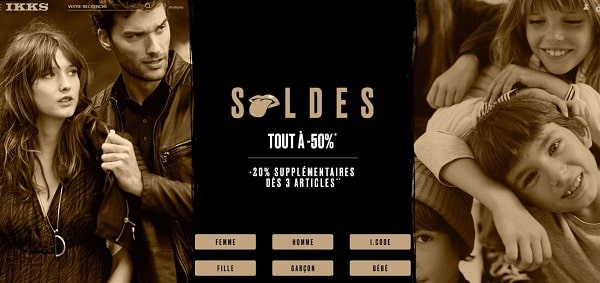 Nouvelle démarque Ikks : tout à moitié prix (et +20% dés 3 articles)