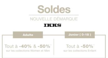 Seconde démarque Ikks : -50% sur tout univers enfant et jusqu’à -50% pour les adultes