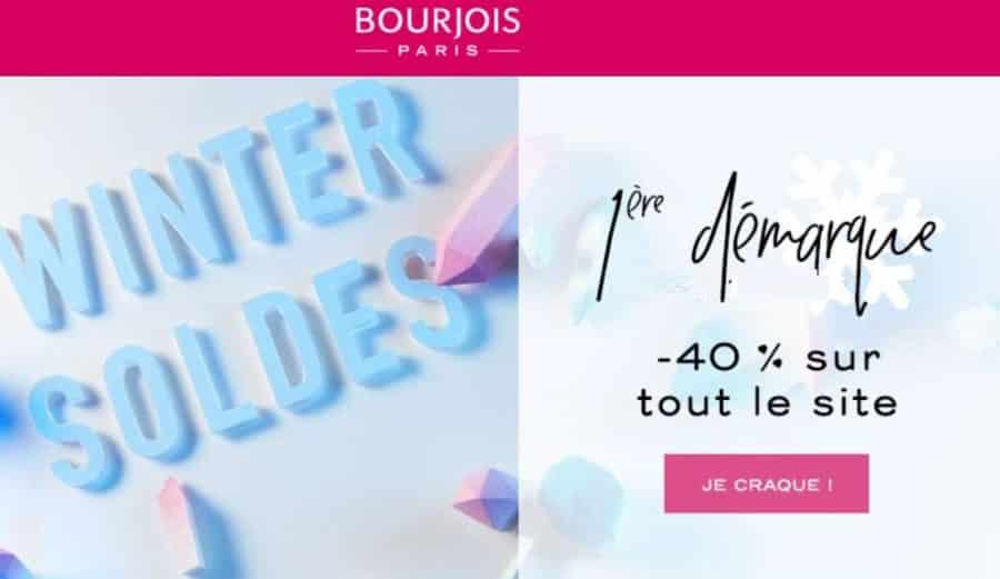 Soldes Bourjois Paris : tout à moins 40% en première démarque